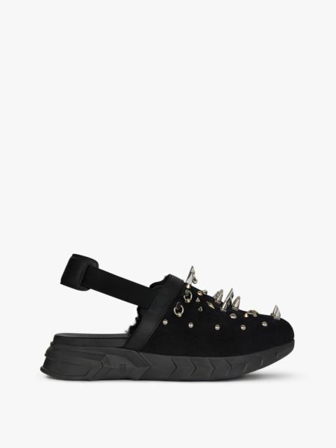 Givenchy MARSHMALLOW SANDALS IN RUBBER, SUEDE, SHEARLING WITH STUDS