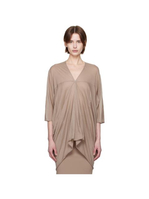Rick Owens Taupe Hollywood Kite Blouse