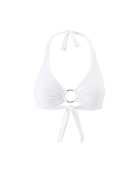 MELISSA ODABASH BRUSSELS WHITE BIKINI TOP