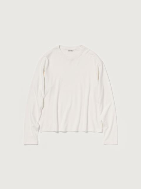 AURALEE BRUSHED ORGANIC COTTON JERSEY L/S TEE
