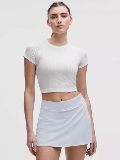 lululemon Swiftly Pointelle Cropped Short-Sleeve Shirt