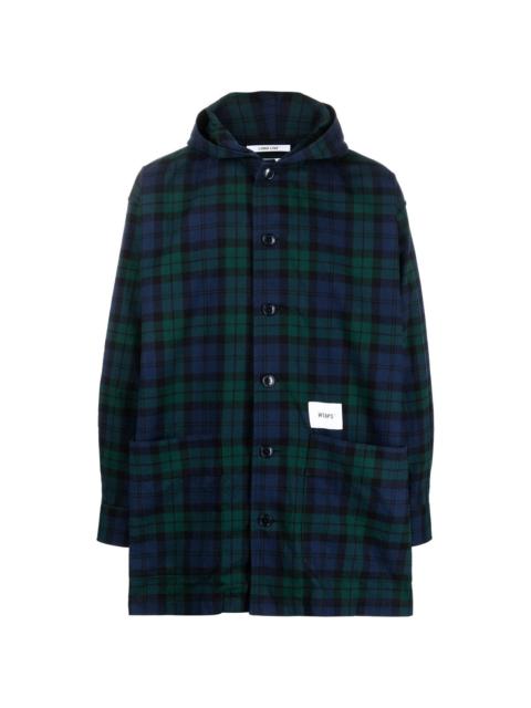 Bout check hooded jacket