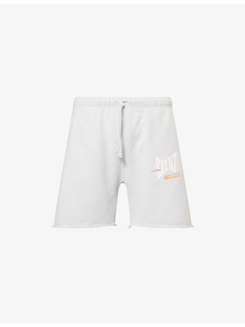 SAINT M×××××× Logo-Print Cotton Sweat Shorts