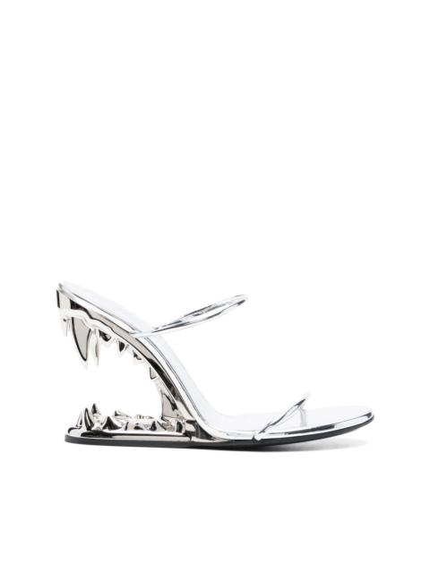 GCDS metallic 105mm heeled sandals
