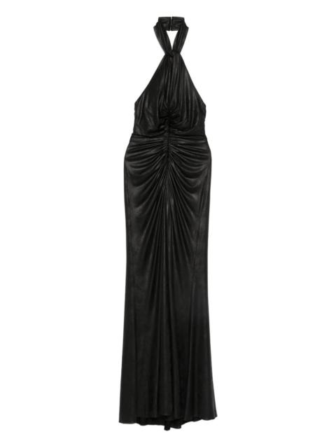 ELIE SAAB halterneck ruched-detail gown