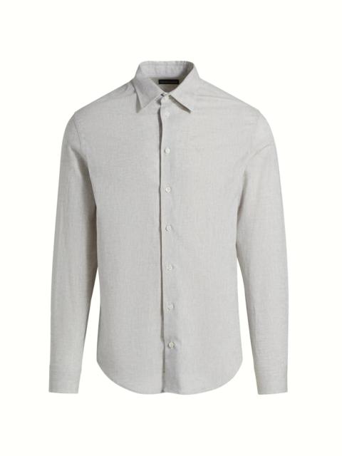 EMPORIO ARMANI Men's Linen-Cotton Button-Front Shirt - Tan