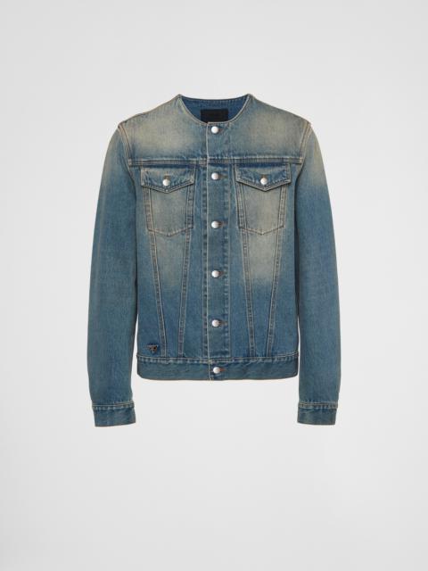 Denim blouson jacket