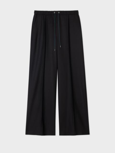Paul Smith Wool-Hopsack Wide Leg Pants