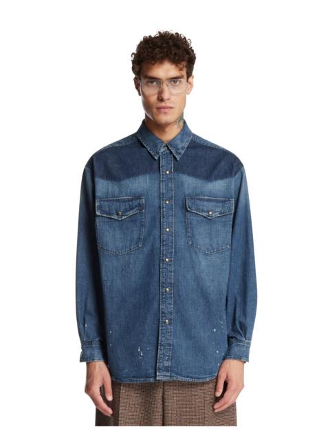 Maison Margiela Blue Denim Shirt