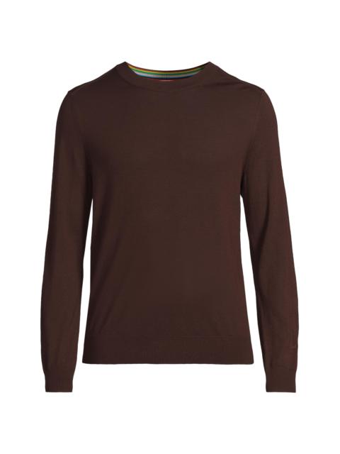Paul Smith Men's Wool Crewneck Sweater - Very Dark Red