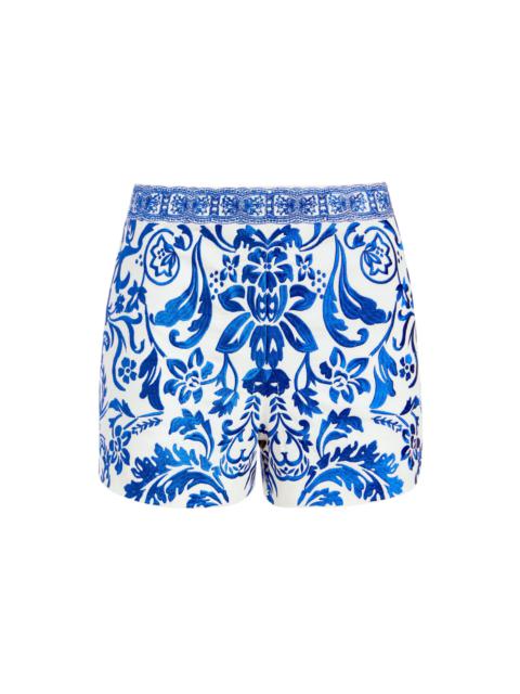 Alice + Olivia SHERRI EMBROIDERED SHORT