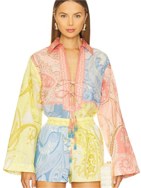 HEMANT & NANDITA Drop Shoulder Collared Tunic