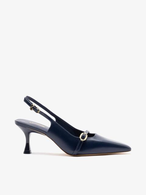 Larroudé Ines Pump Indigo Leather