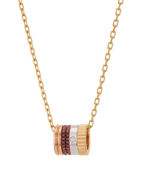 Boucheron Women's Quatre Classique Tri-Tone 18K Gold, PVD & 0.01 TCW Diamond Pendant Necklace - Yellow Gold