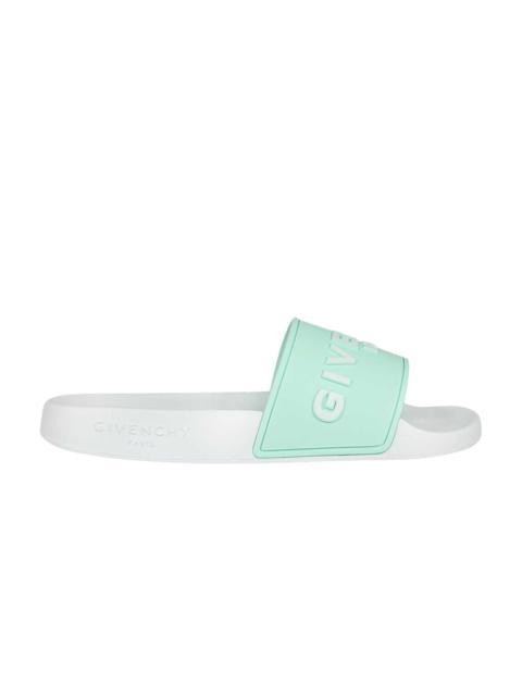 Givenchy Wmns Logo Slide 'White Aqua Green'