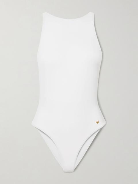 KIKI DE MONTPARNASSE Athletic swimsuit Ivory
