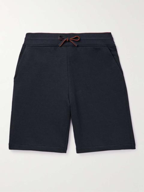 Straight-Leg Cotton and Linen-Blend Jersey Drawstring Shorts
