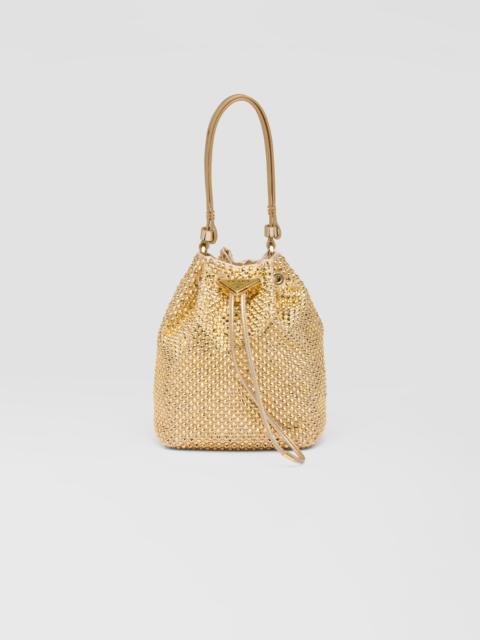 Satin mini-bag with crystals