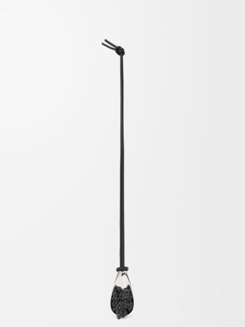 Loewe Caviar spoon charm in classic calfskin and resin