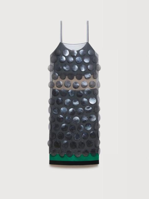 Marni BLUE MOTHER-OF-PEARL MAXI SEQUIN DRESS