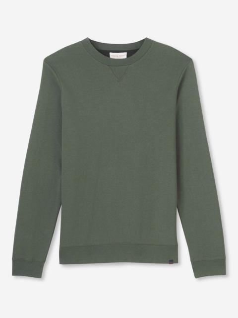 Derek Rose Men's Sweatshirt Quinn Cotton Modal Soft Green
