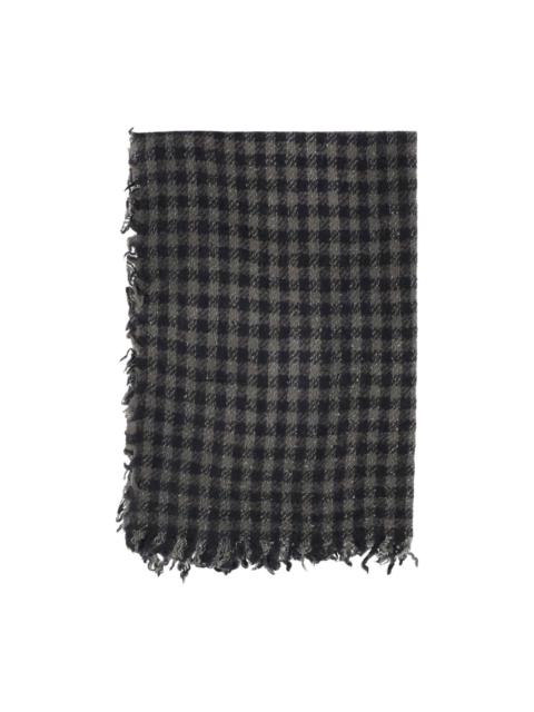 Faliero Sarti gingham frayed scarf