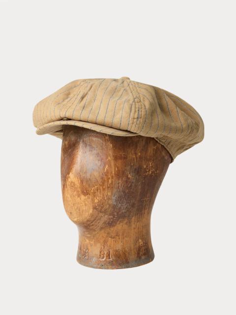 RRL by Ralph Lauren Striped Linen-Cotton Newsboy Cap