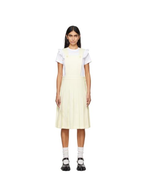 Comme des Garçons GIRL Off-White Jersey Pinafore Midi Dress