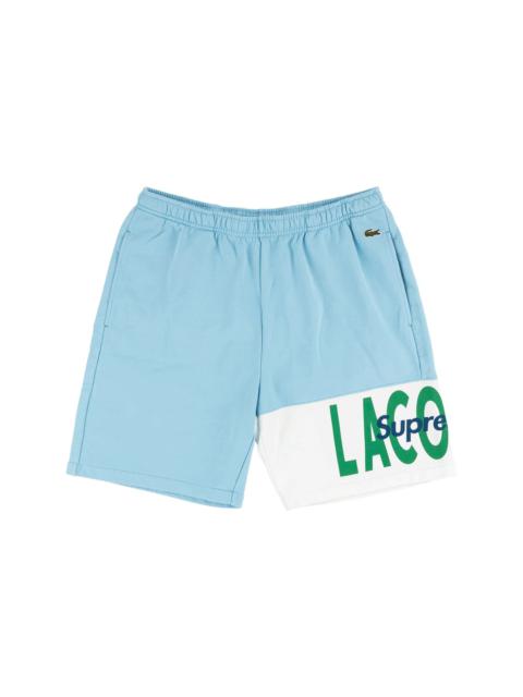Supreme x Lacoste logo panel sweat shorts
