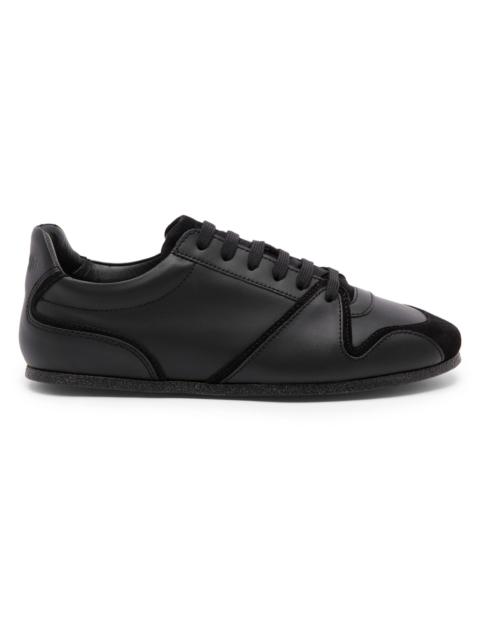 Moschino 가죽 스웨드 패널 sneakers