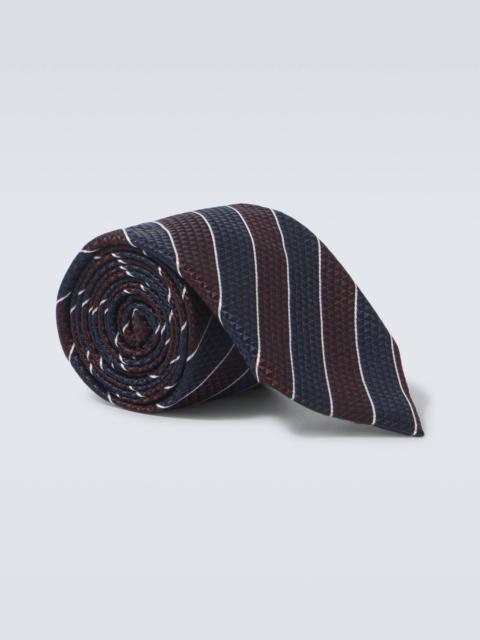 ZEGNA Striped silk jacquard tie