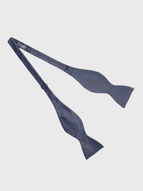 Drake's Drake's Classic Satin Bowtie in Navy