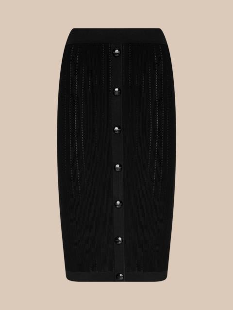 L'AGENCE Melania Pointelle Knit Skirt