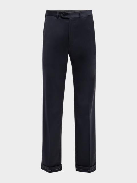 Brioni Men's Tigulli Solid Wool Trousers