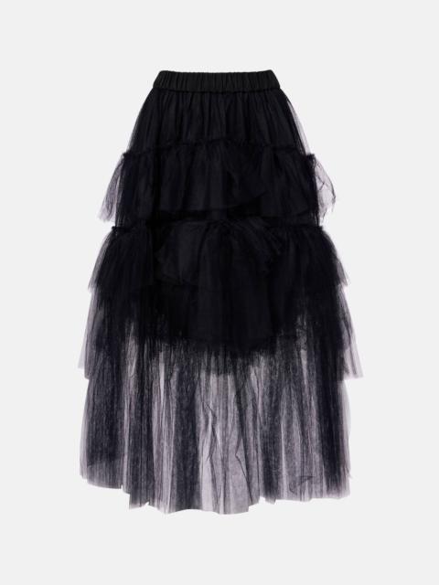 Simone Rocha Ruffled tulle midi skirt