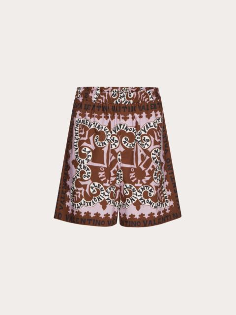 MINI BANDANA PRINT COTTON BERMUDA SHORTS