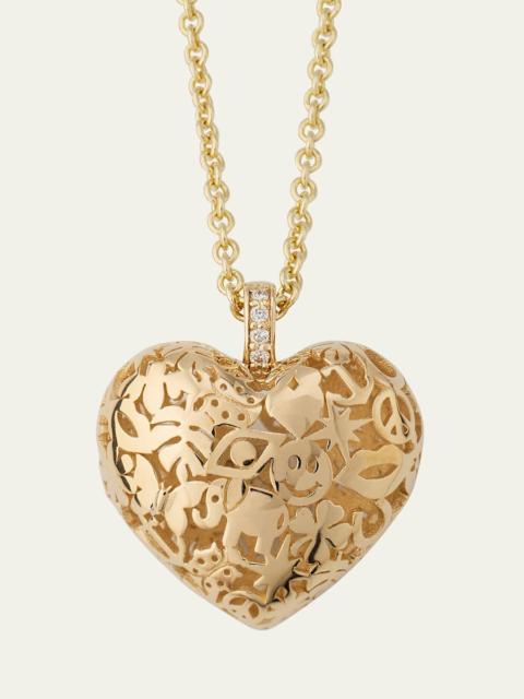 SYDNEY EVAN Puffy Icon Heart Pendant Necklace