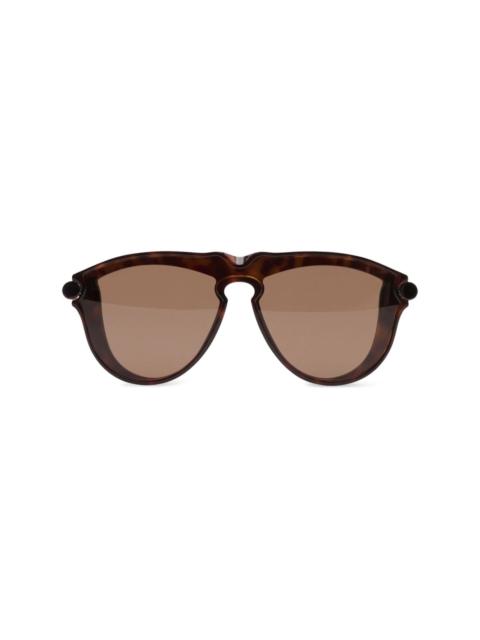 Tubular pilot-frame sunglasses