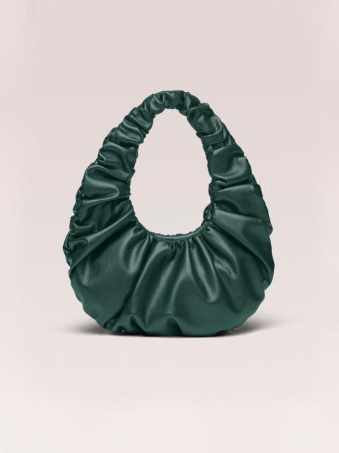Nanushka ANJA BAGUETTE - OKOBOR™ alt-leather gathered handbag - Pine green