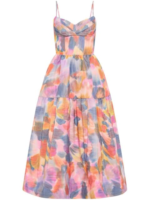 REBECCA VALLANCE Amaya abstract-print midi dress