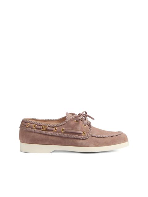 Valentino braided-edge boat shoes