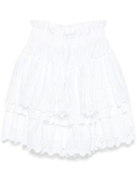 Simone Rocha broderie-anglaise tiered mini skirt