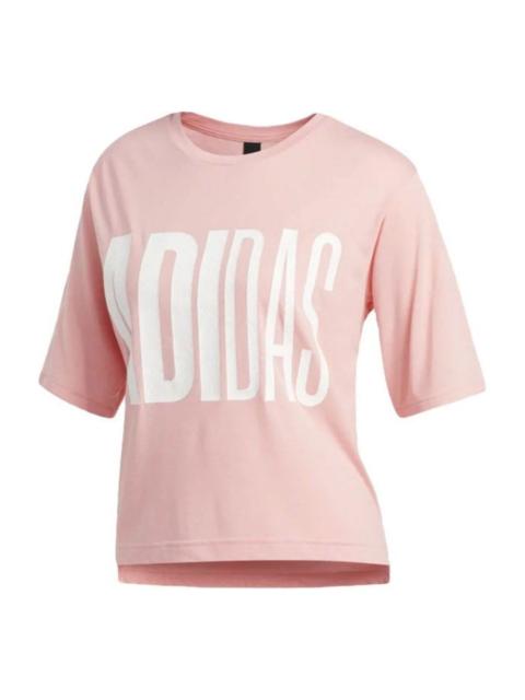 adidas (WMNS) adidas T-Shirt Asia Sizing 'Pink White' FM1655