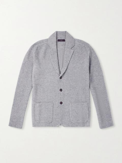 SLOWEAR Single-Breasted Ribbed Virgin Wool Blazer