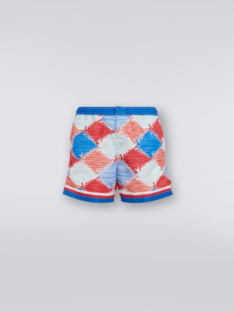 Missoni Swimming trunks in slub nylon with logo print