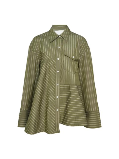 3.1 Phillip Lim Asymmetrical Stripe Trapeze Shirt