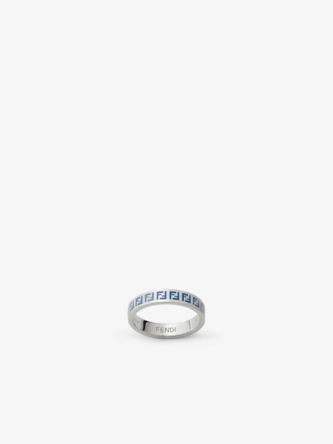 FENDI FF Ring Blue and silver-colored ring