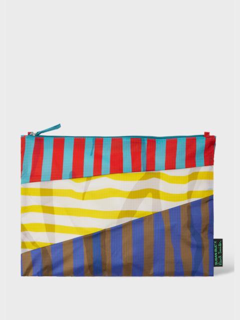 Paul Smith Susan Bijl x Paul Smith - Red Mixed Stripe 'The New Pouch' Large
