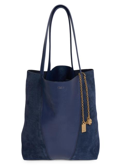 Chloé Women's Spin Leather & Suede Tote Bag - Parisian Night