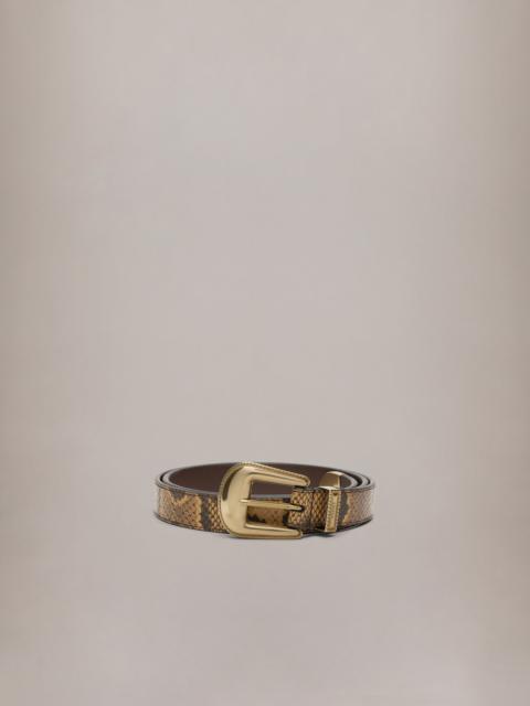 AMIRI PYTHON EMBOSSED WESTERN BELT